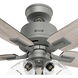 Gatlinburg 52 inch Matte Silver with Light Gray Oak Blades Ceiling Fan
