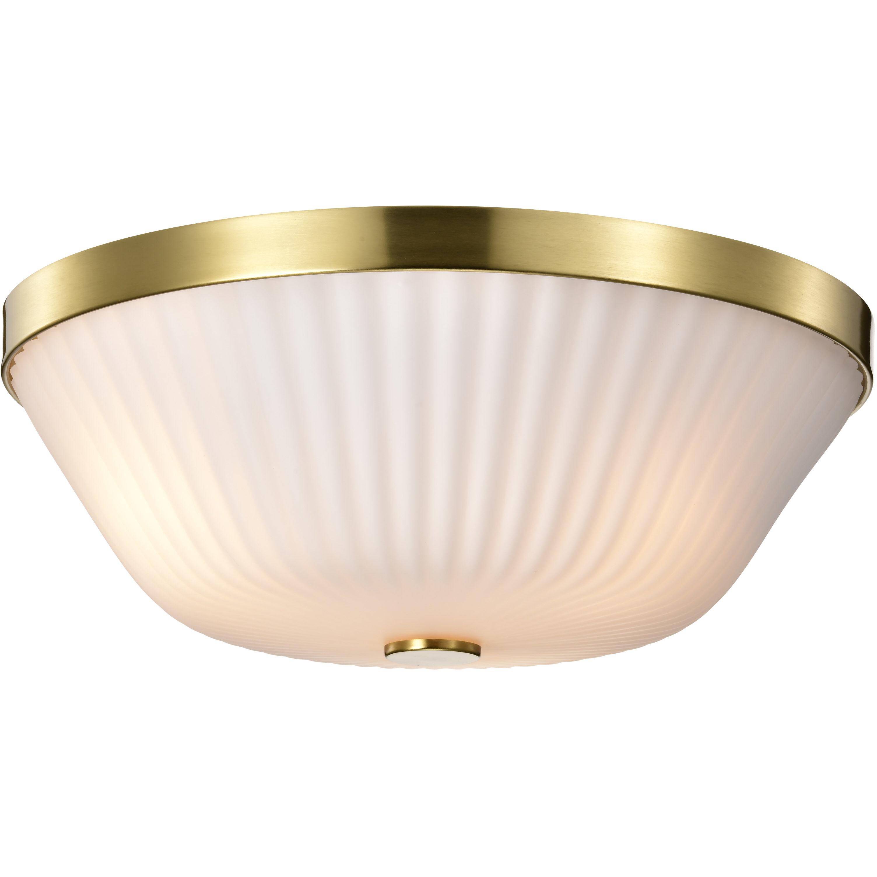Royale 16 inch Burnished Brass Flush Mount Ceiling Light
