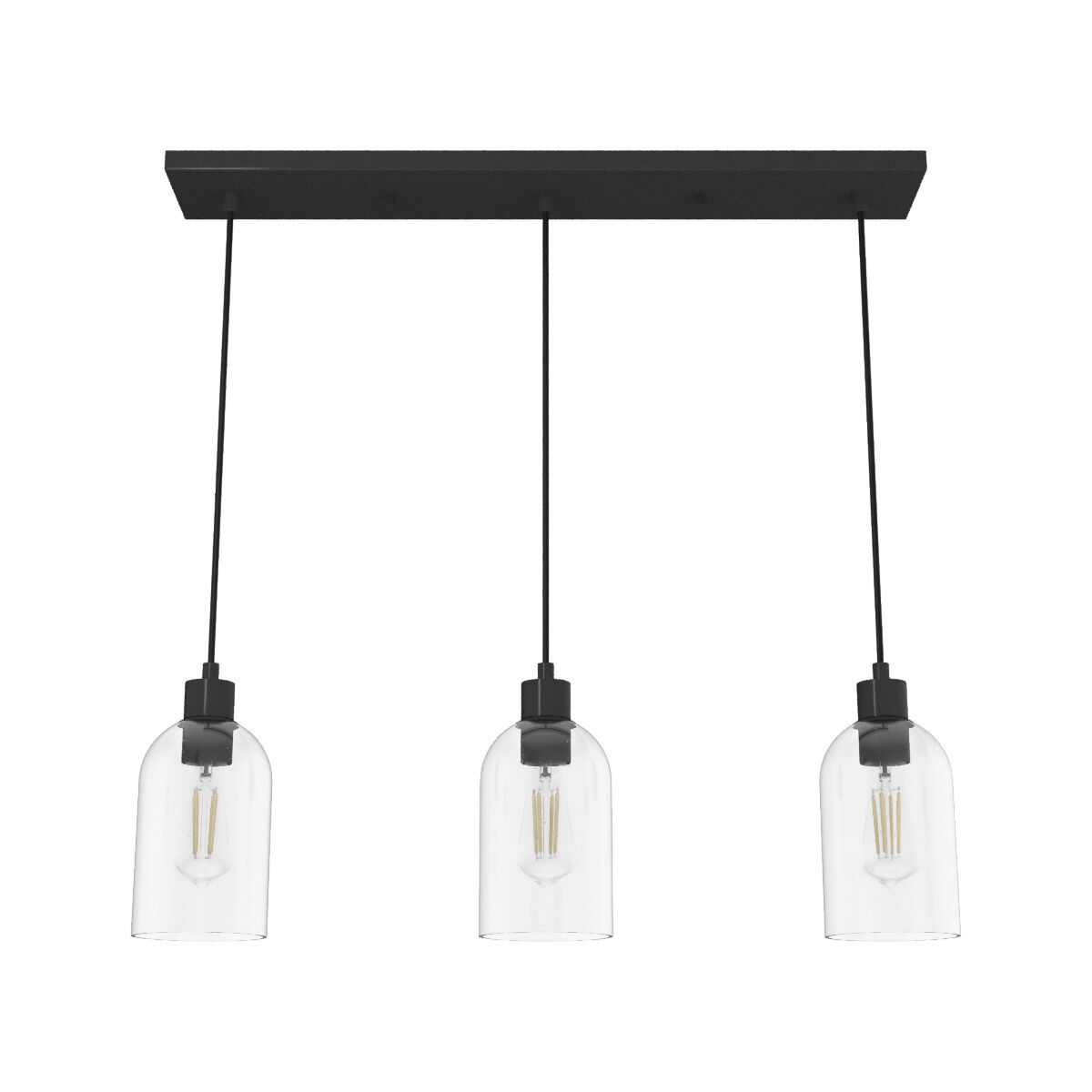 Lochemeade 3 Light 5 inch Noble Bronze Linear Cluster Pendant Ceiling Light