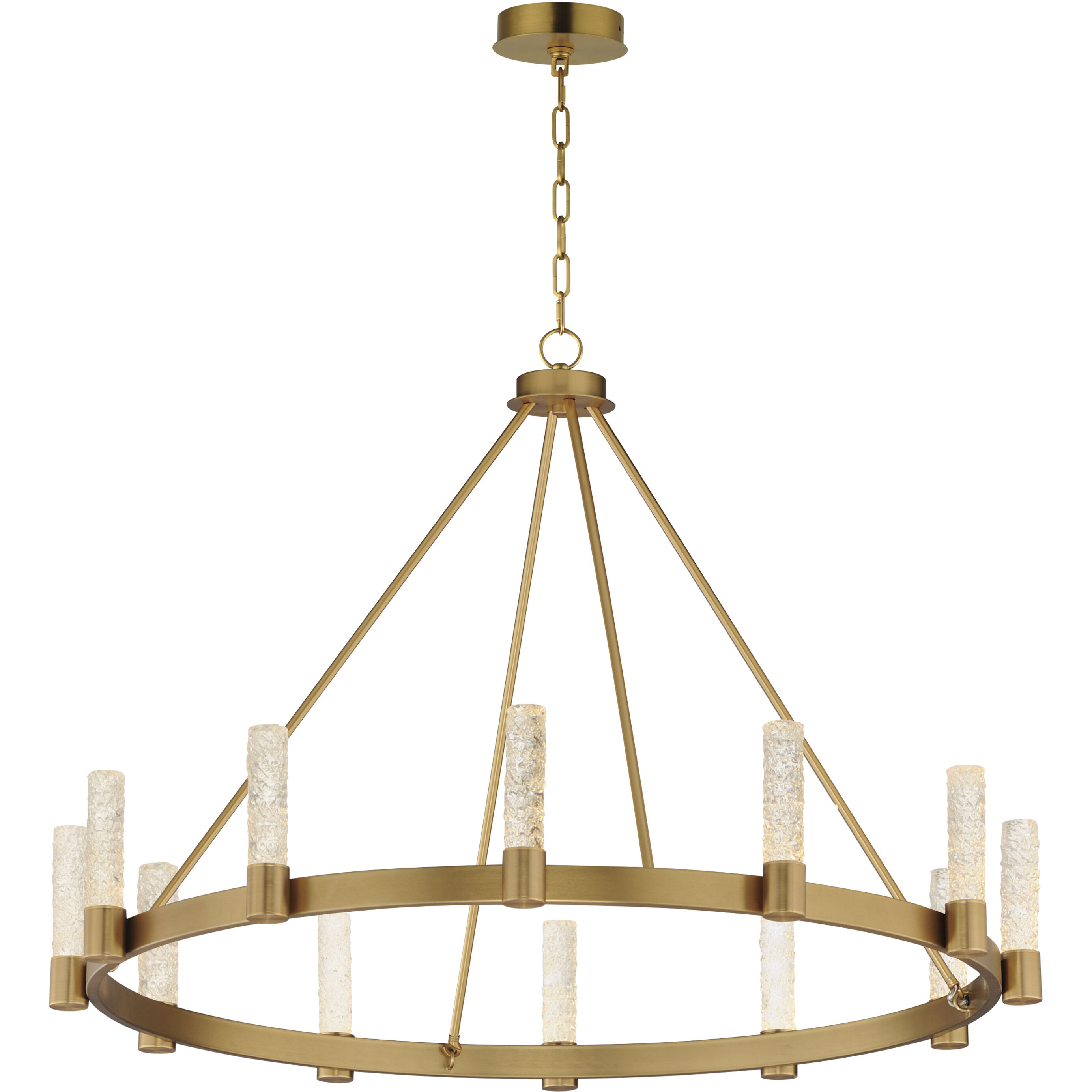 Duchess LED 44 inch Natural Aged Brass Chandelier Ceiling Light