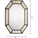 Colony 38 X 26 inch Off White Bone and Dark Brown Wood Mirror
