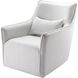 Hudson Upholstery: Ivory; Base: Beige Swivel Chair