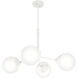 Hepburn 4 Light 30 inch Matte White Chandelier Ceiling Light