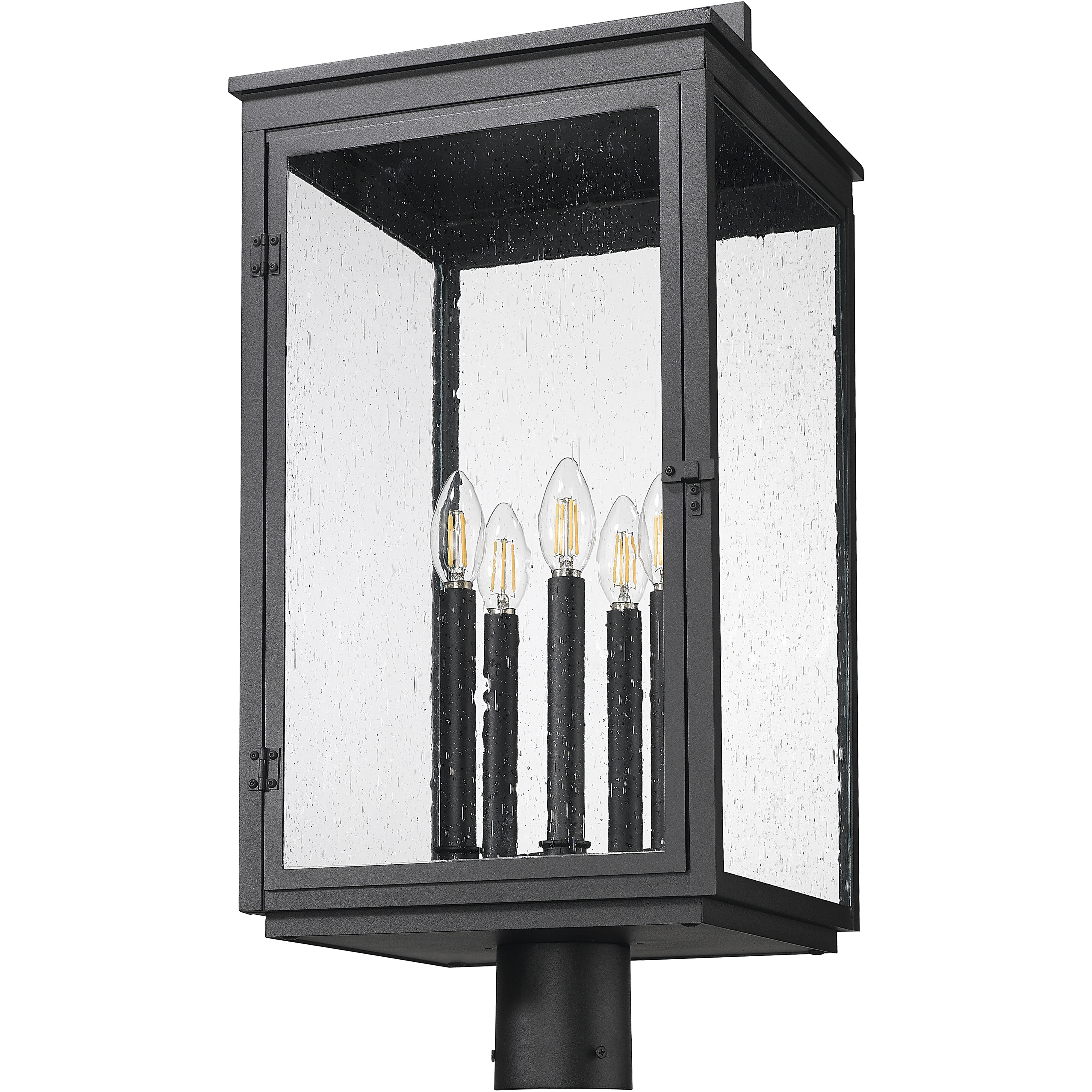 Hartwell 5 Light 26.75 inch Sand Black Outdoor Post Mount Fixture
