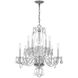 Traditional Crystal 10 Light 23 inch Polished Chrome Chandelier Ceiling Light in Clear Spectra