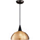 Cosmopolitan 1 Light 6.5 inch Black Pendant Ceiling Light