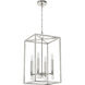 Sunjai 4 Light Brushed Nickel Foyer Pendant Ceiling Light, Small
