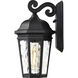 East River 12 inch Matte Black Outdoor Wall Lantern, Small