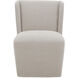 Cormac Grey Rolling Dining Chair in Taupe
