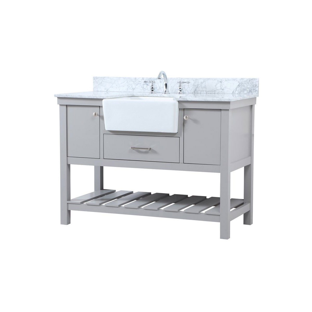 Clement 48 X 22 X 34.13 inch Grey Bathroom Vanity Cabinet