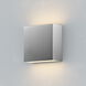 Cubed LED 5.5 inch Satin Aluminum Outdoor Wall Sconce