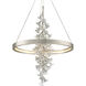 Jasmine LED 36 inch Silver Leaf Chandelier Ceiling Light