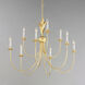 Paloma 9 Light 36 inch Gold Leaf Chandelier Ceiling Light