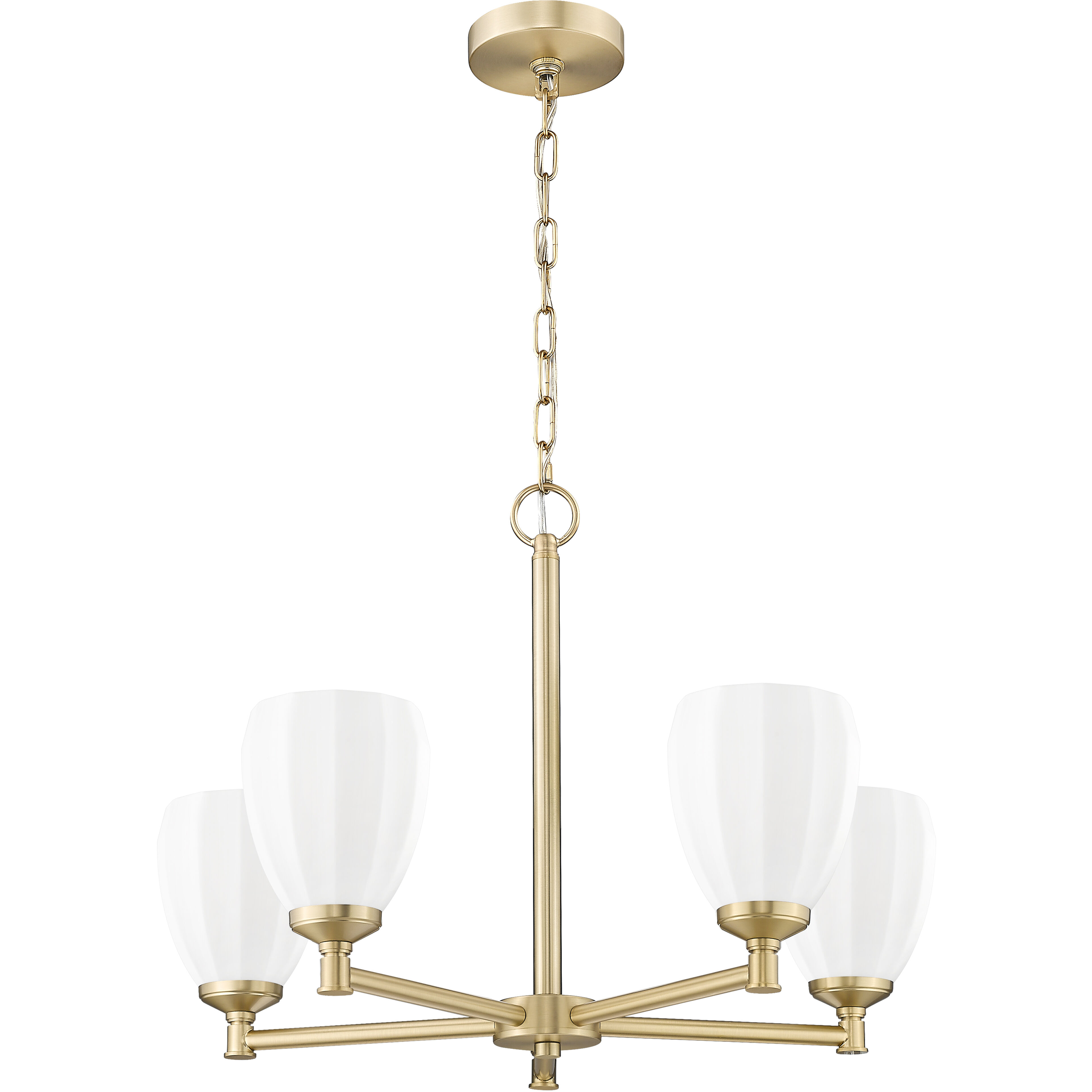 Oren 5 Light 25 inch Modern Gold Chandelier Ceiling Light