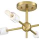 Star Dust 5 Light 16.5 inch Brushed Gold Semi Flush Mount Ceiling Light