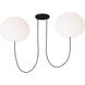 Peter Bristol Helium 2 Light 32.1 inch Matte Black Chandelier Ceiling Light