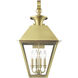 Wentworth 4 Light 28 inch Natural Brass Outdoor Extra Wall Lantern, Extra Large