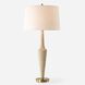 Juliet 35.75 inch 150.00 watt Faux Travertine and Antique Brass Table Lamp Portable Light