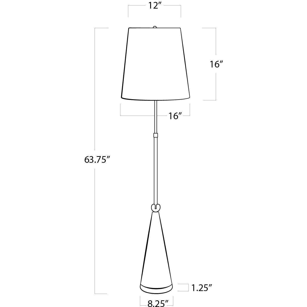 Juniper 63.75 inch 150.00 watt White Floor Lamp Portable Light