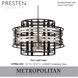 Presten 4 Light 16 inch Brushed Nickel with Sand Coal Foyer Ceiling Light