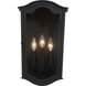 Houghton Hall 3 Light 17 inch Sand Coal Outdoor Wall Mount, Great Outdoors