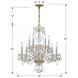 Traditional Crystal 10 Light 23 inch Polished Brass Chandelier Ceiling Light in Clear Swarovski Strass