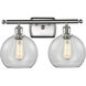 Ballston Athens LED 16 inch Brushed Satin Nickel Bath Vanity Light Wall Light in Clear Glass, Ballston