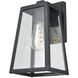 Moraine 1 Light 11.5 inch Black Outdoor Sconce