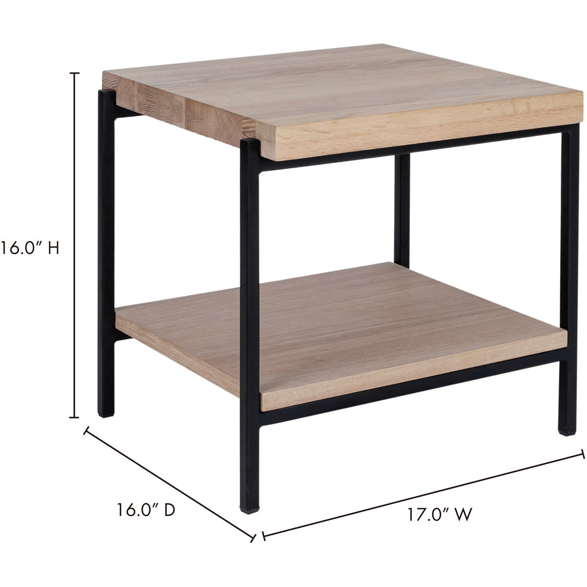 Mila 17 X 16 inch Natural Side Table