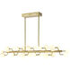 Keir 22 Light 43.31 inch Brass Linear Chandelier Ceiling Light