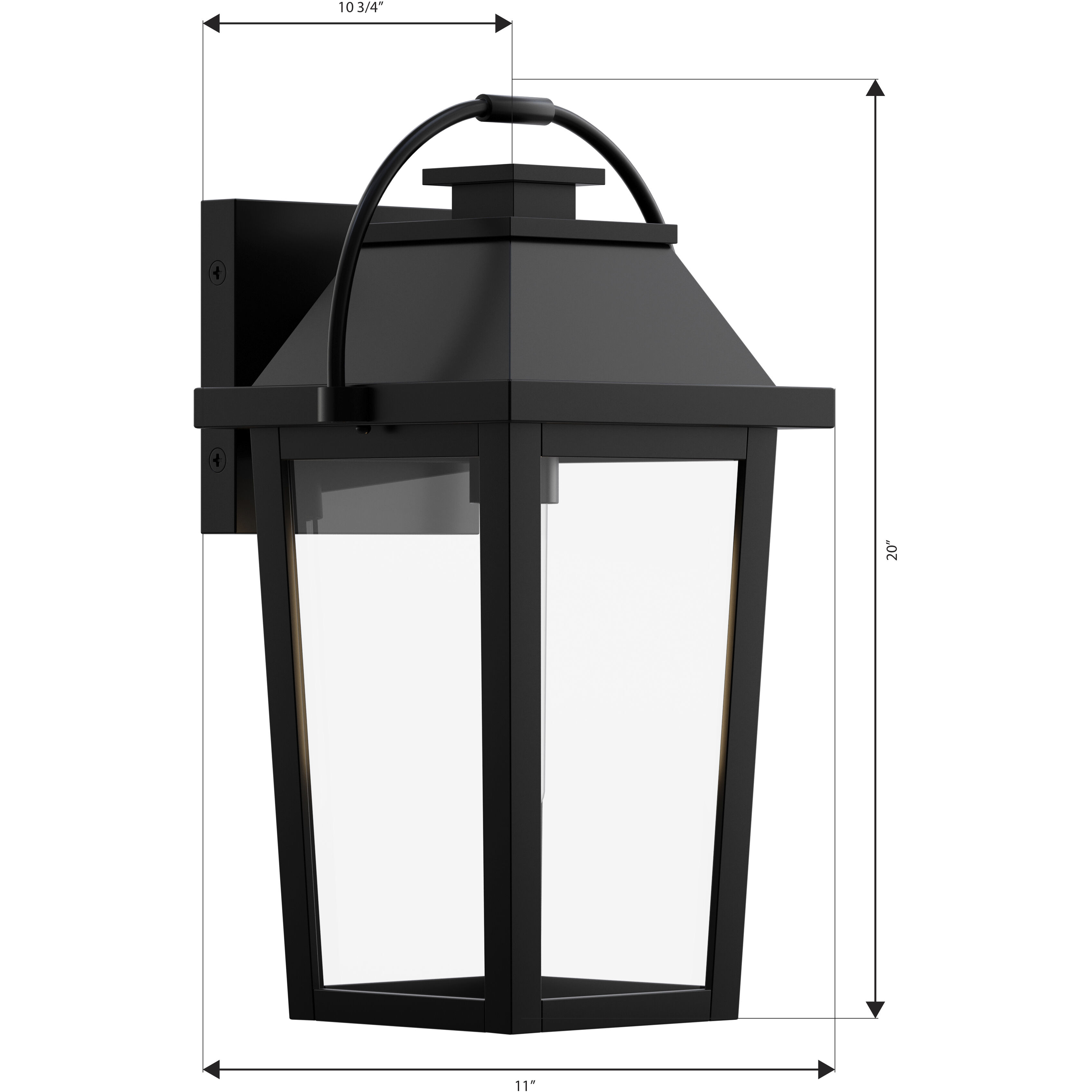 Branwyn 1 Light 20 inch Sand Coal Black Outdoor Wall Lantern