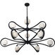 Elliptical 12 Light 48 inch Matte Black Pendant Ceiling Light