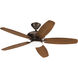 Renew Designer 52 inch Satin Natural Bronze with Walnut Blades Ceiling Fan