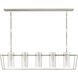 Ian K. Fowler Presidio 5 Light 54 inch Polished Nickel Linear Lantern Pendant Ceiling Light, Large