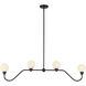 Alora Mood Beckett 4 Light 48.5 inch Matte Black Linear Pendant Ceiling Light