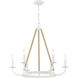 Lanton 6 Light 28 inch Sand White Chandelier Ceiling Light