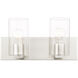 Zurich 2 Light 15 inch Brushed Nickel Vanity Sconce Wall Light