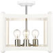Coyle 4 Light 14 inch White with Polished Nickel Cluster Pendant Ceiling Light