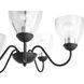 Fort Worth 5 Light 22.5 inch Noir Chandelier Ceiling Light, Quorum Home