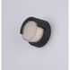 Eyebrow LED 7 inch Black Outdoor Wall Mount