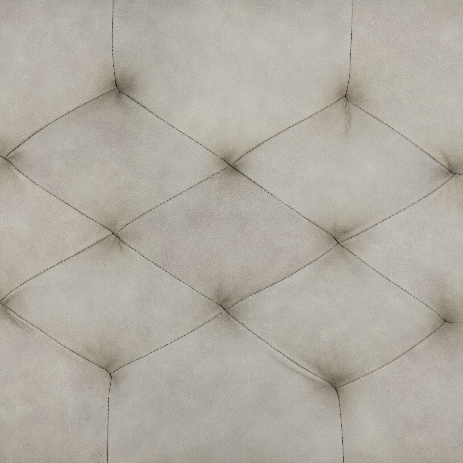 Galvin 21.38 inch Light Grey Leather / Textured Black / Brushed Brass Ottomans Stool