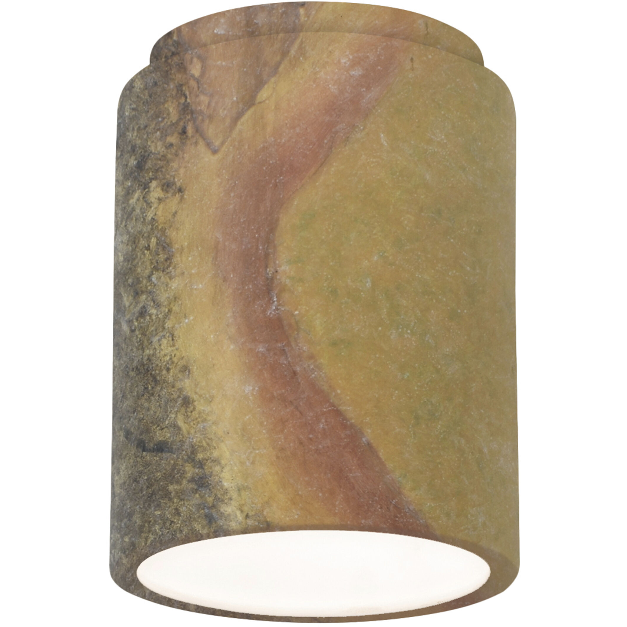 Radiance Cylinder LED 6.5 inch Harvest Yellow Slate Outdoor Flush-Mount