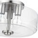 Whitworth 3 Light 14.5 inch Brushed Nickel Semi-Flush Ceiling Light