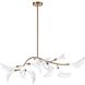 Calla LED 60 inch Natural Brass Linear Chandelier Ceiling Light