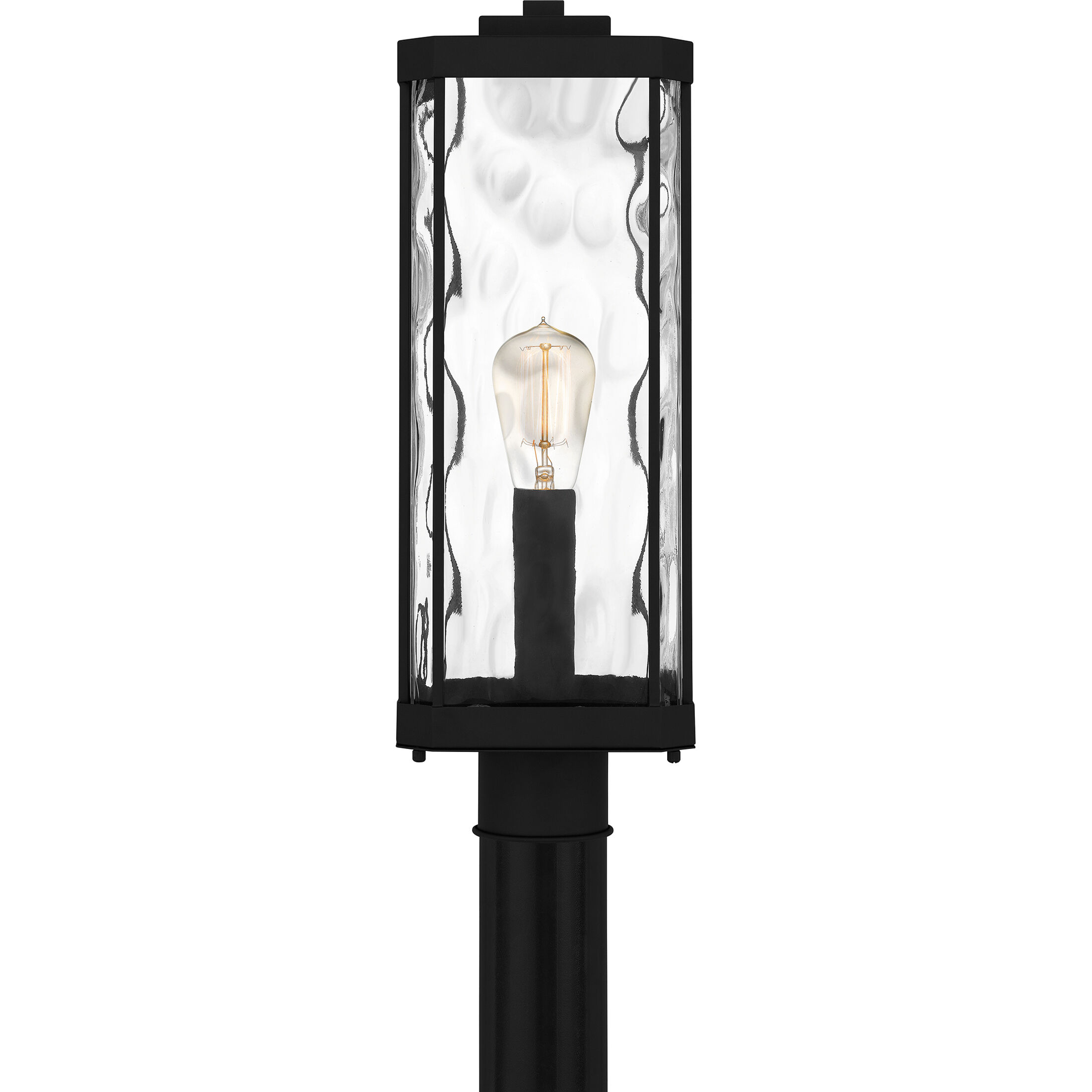 Balchier 1 Light 20 inch Matte Black Outdoor Post Lantern