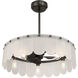 Ashton 14 inch Mediterranean Bronze with Black Blades Fan D'Lier