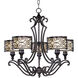 Mondrian 5 Light 28 inch Umber Bronze Single-Tier Chandelier Ceiling Light