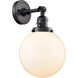 Franklin Restoration Large Beacon LED 8 inch Matte Black Sconce Wall Light, Franklin Restoration