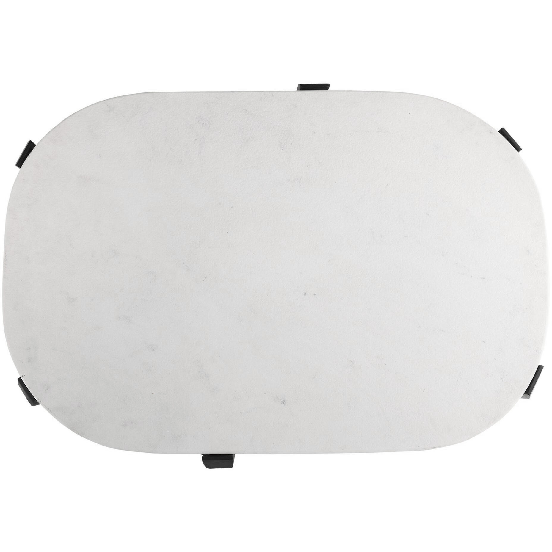 Lorena 58 X 16.5 inch White and Ebony Coffee Table