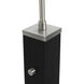 Taper 92 inch 9 watt Black and Satin Nickel Arc Floor Lamp Portable Light